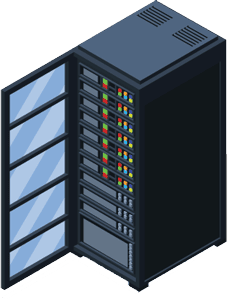 a tower of ethernet switches